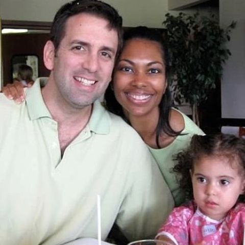 Harris Faulkner with her husband, Tony Berlin, and daughter